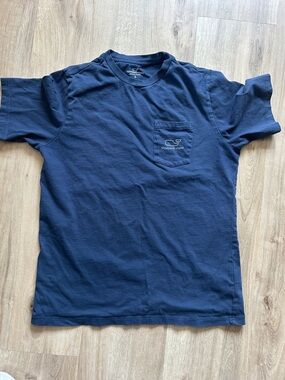 Vineyard Vines Navy Short-Sleeve Pocket Tee